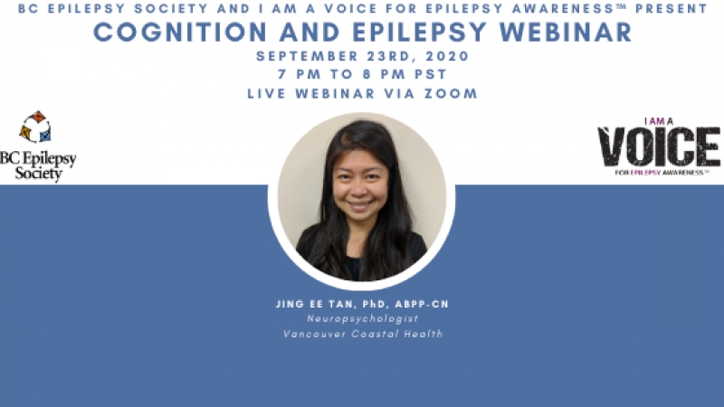 Cognition and Epilepsy Webinar September 23rd at 7 PM
