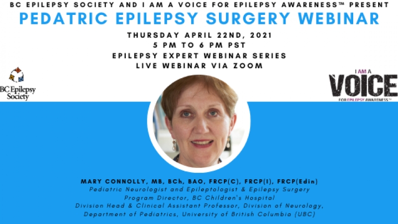 Pediatric Epilepsy Surgery Webinar - April 22nd at 5 PM PST